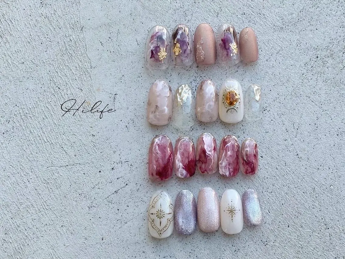 ネイル アートネイル ニュアンスネイル ハンドネイル Nail Adore.のネイルデザイン