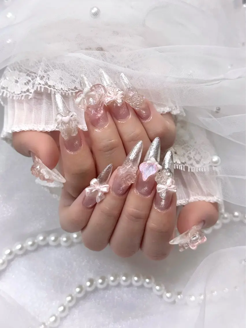 ネイル クリアネイル ハンドネイル Hal nail立川 Nanami⏦のネイルデザイン