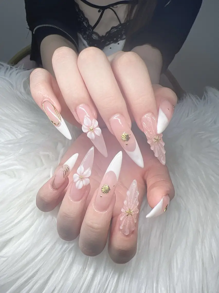 ネイル ハンドネイル Lee Nails チップ長さだし専門店のネイルデザイン
