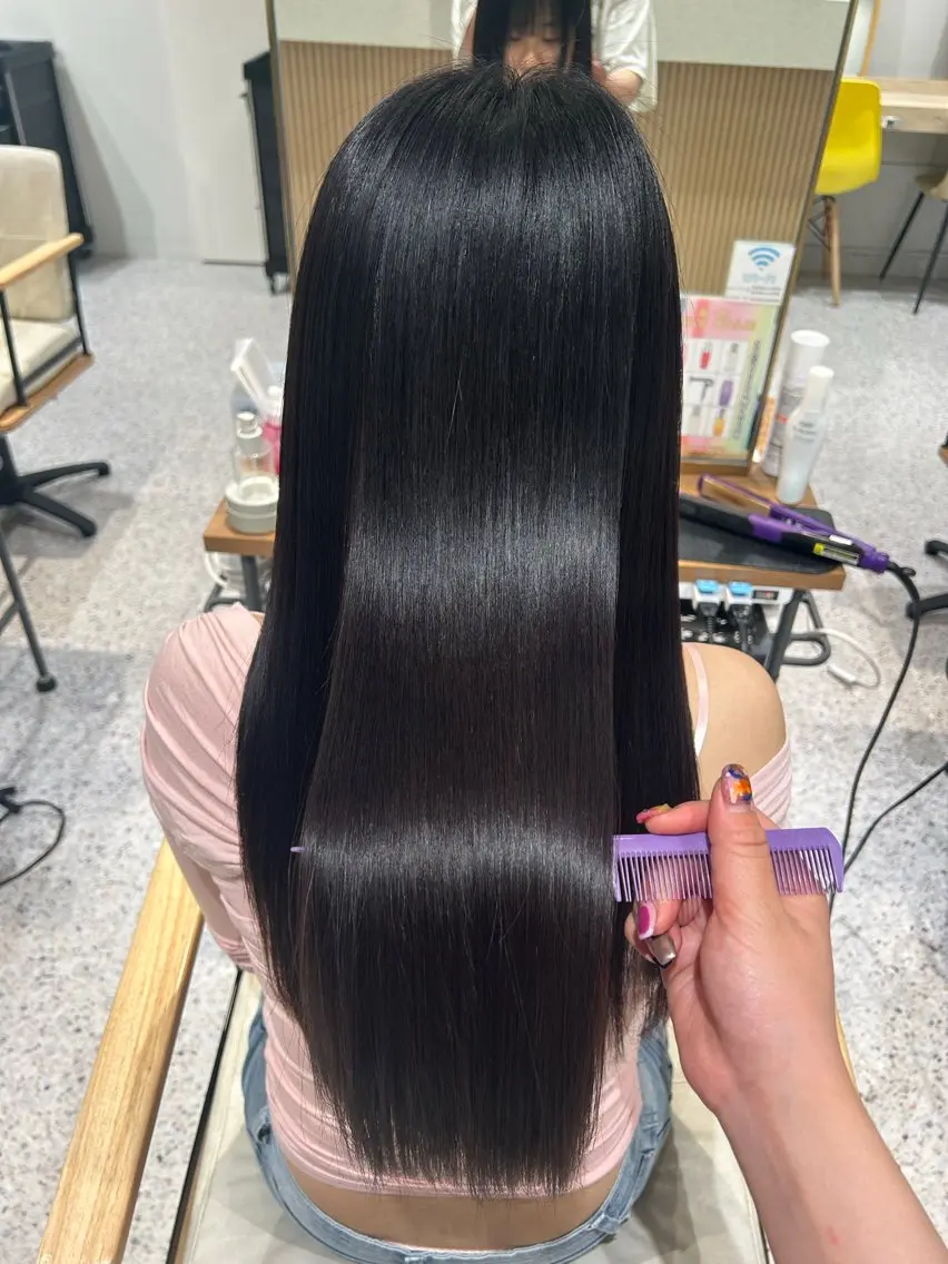 ロング 縮毛矯正 hair&eye🎀 /momoKaのヘアスタイル