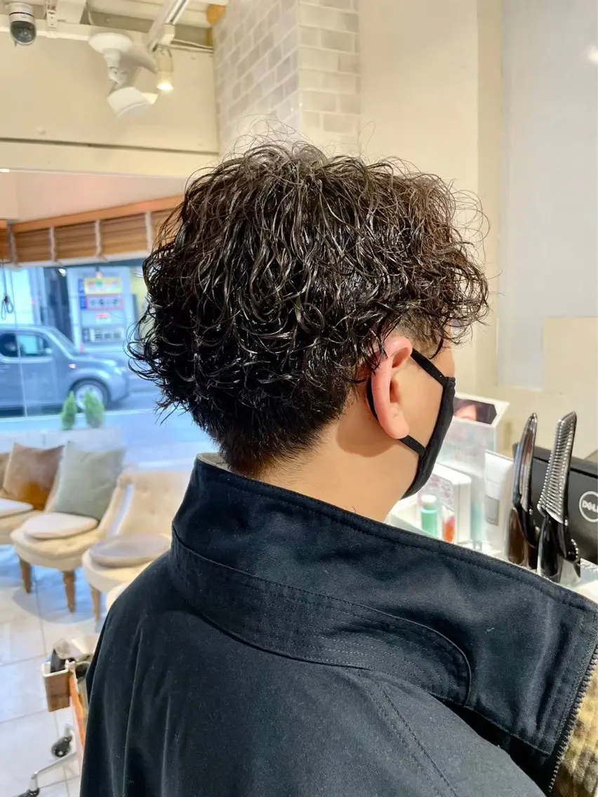 ショート パーマ メンズ カット パーマ 矢部 海斗のヘアスタイル