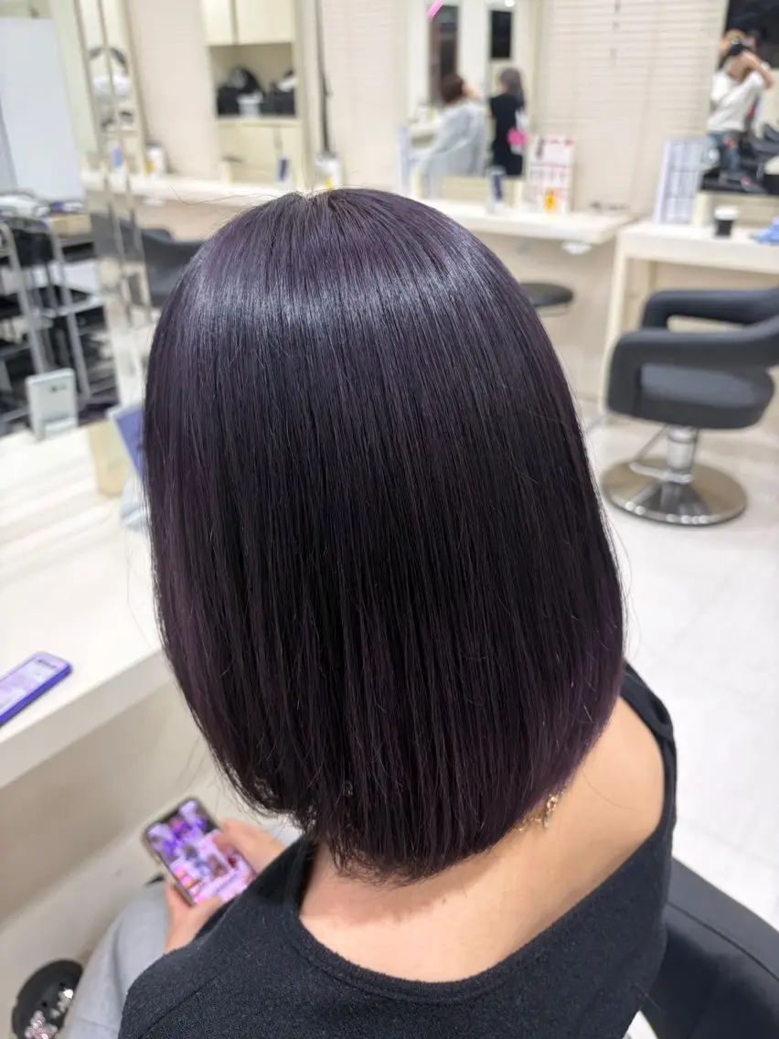 ミディアム カラー ヘアカラー 野口 楓華のヘアスタイル