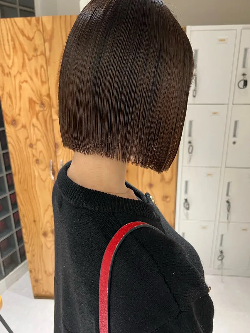 ショート 切りっぱなしボブ ボブ 🧡YUU💚艶抜群 カラー✨/905号室のヘアスタイル
