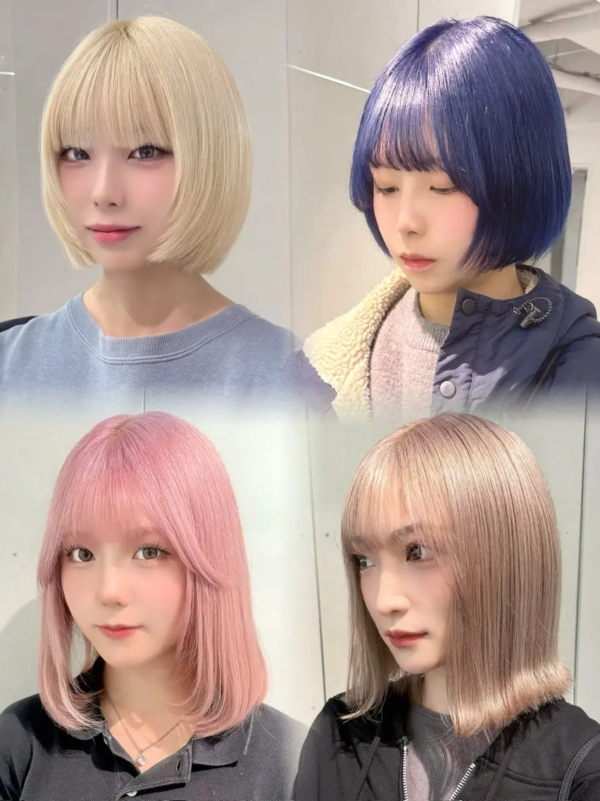 ミディアム カラー カット ヘアカラー Haru/ブリーチ /ダブルカラーのヘアスタイル