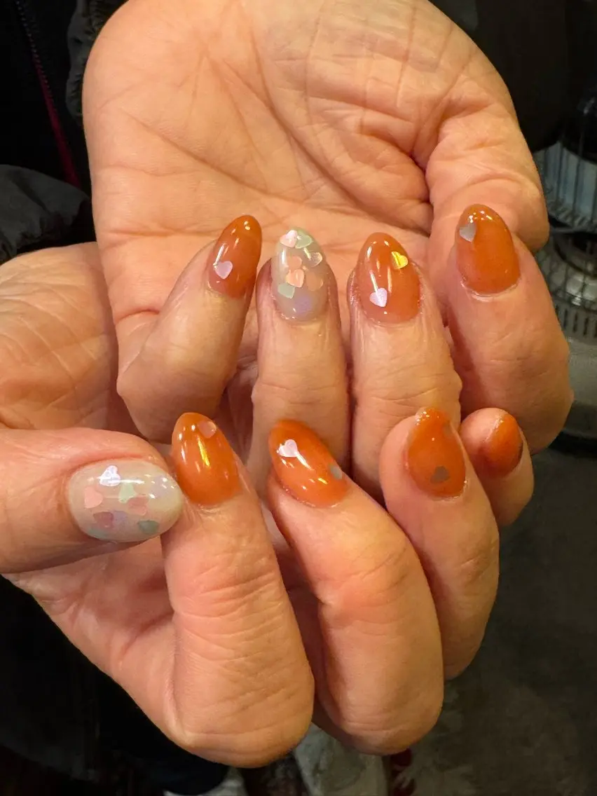 ネイル ハート パステルネイル フットネイル ハンドケア RIUA_ masamiのネイルデザイン
