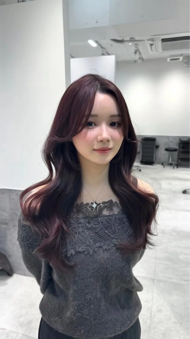 ロング カラー ブリーチ ブラウンカラー ブリーチなしカラー カット ヘアカラー トリートメント 韓国系支持率No.1 レイヤー特化/きょうのヘアスタイル
