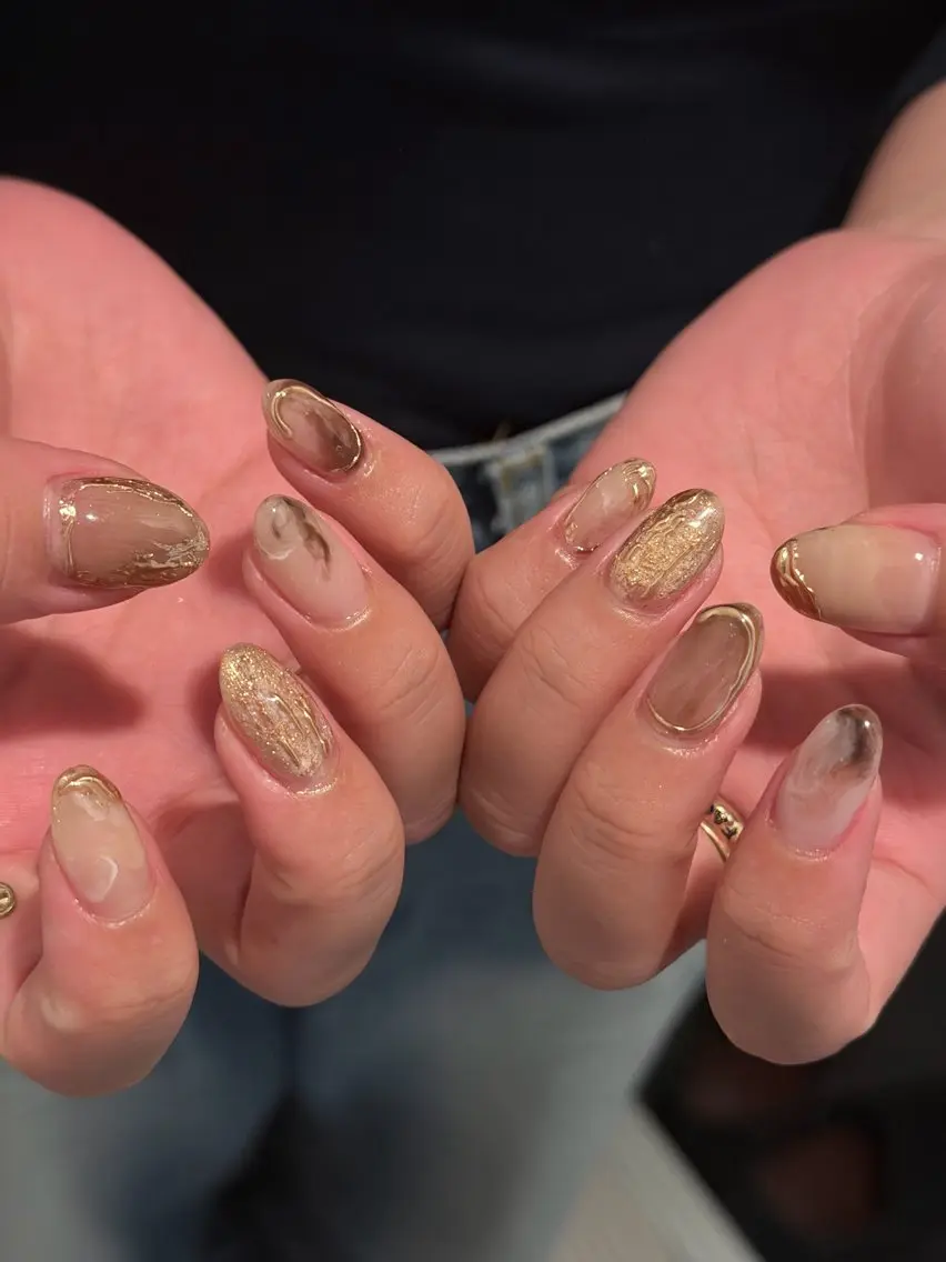 ネイル アートネイル ニュアンスネイル ハンドネイル nailpark_ MITSUMEみつきのネイルデザイン