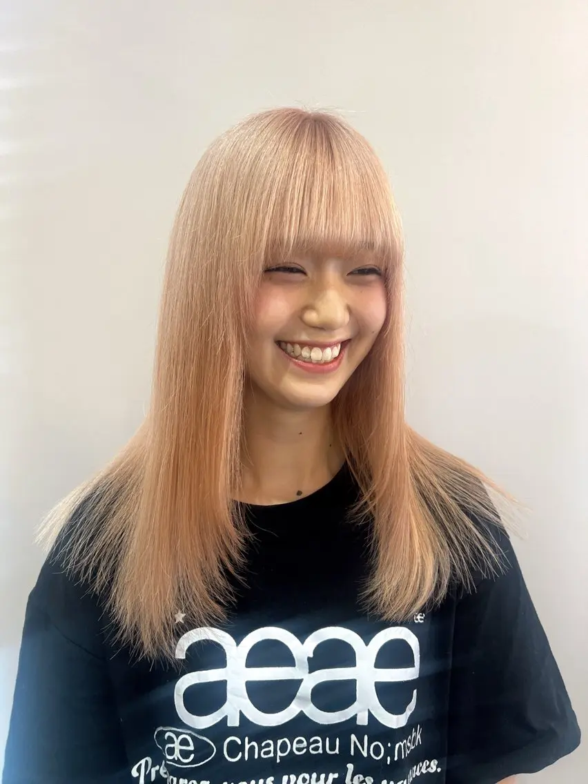 ロング カラー ピンクカラー Miyuu 『藤沢』のヘアスタイル
