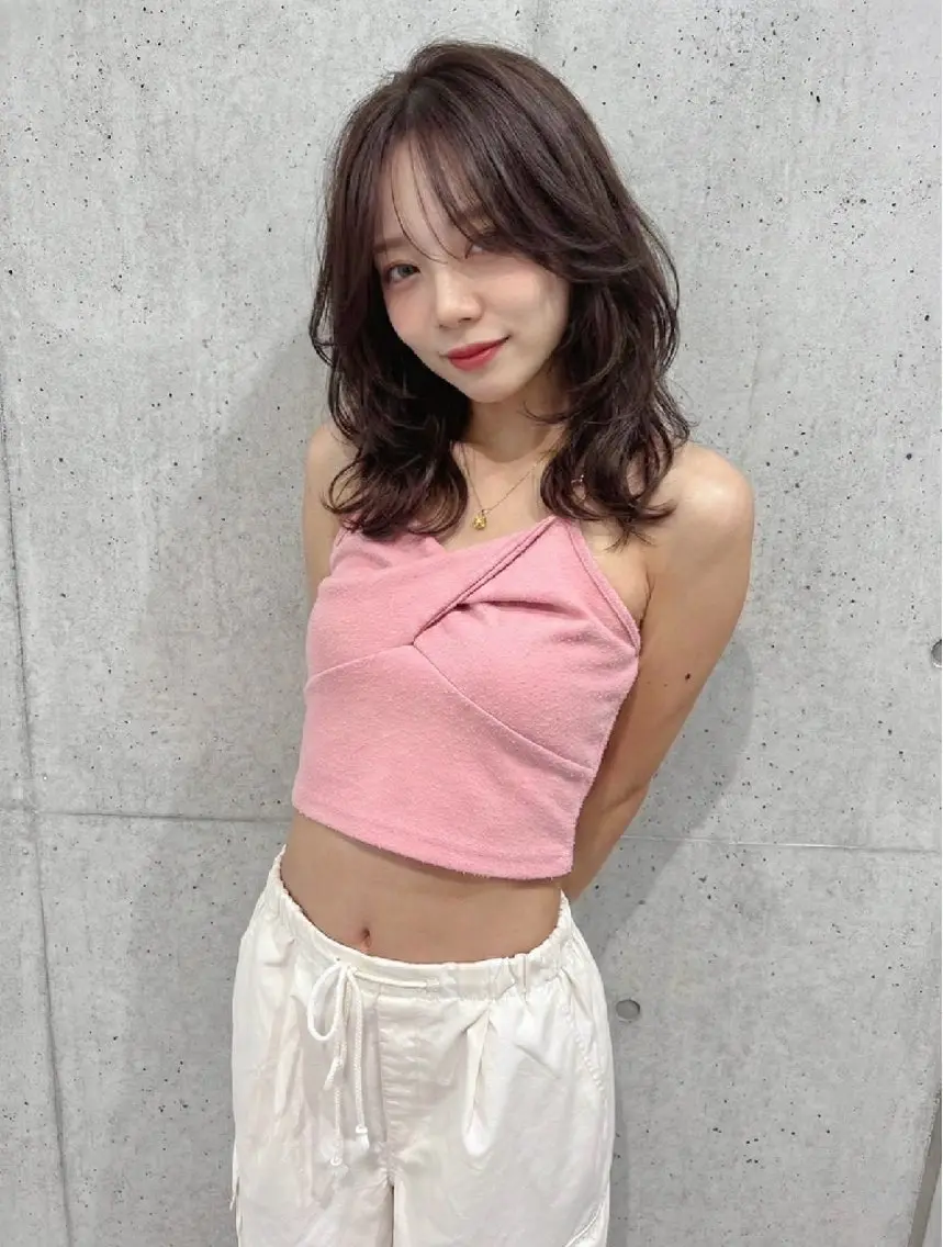 セミロング カラー ヘアカラー トリートメント piLLon 心斎橋のヘアスタイル