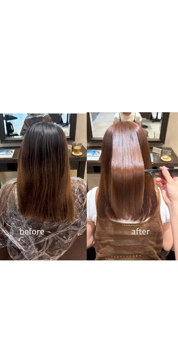 カラー ブラウンカラー ピンクカラー 宮下 紗歩のヘアスタイル