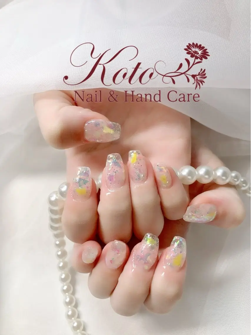 ネイル 長さ出し ジェルネイル 持ち込み ニュアンスネイル 赤色 ハンドネイル Nail Salon KOTOのネイルデザイン