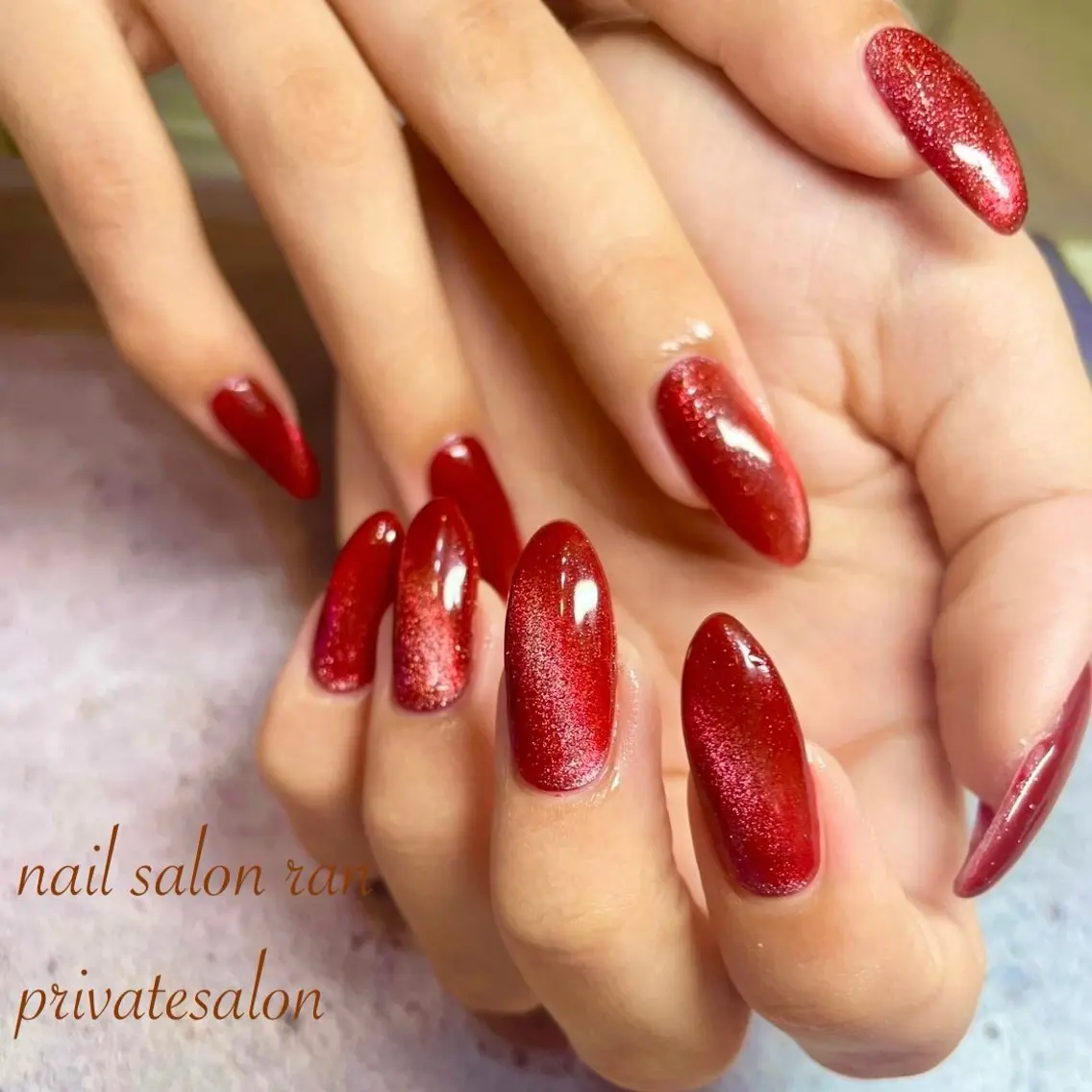 パーマ ハンドネイル ハンドケア nailsalon ranのネイルデザイン