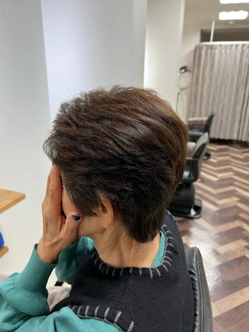 ショート カット ヘアカラー ヘッドスパ 髪質改善/マツパ 垢抜け透明カラー衣笠のヘアスタイル