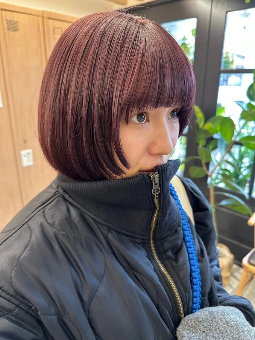 ショート カラー 透明感カラー レイヤー/むつきのヘアスタイル