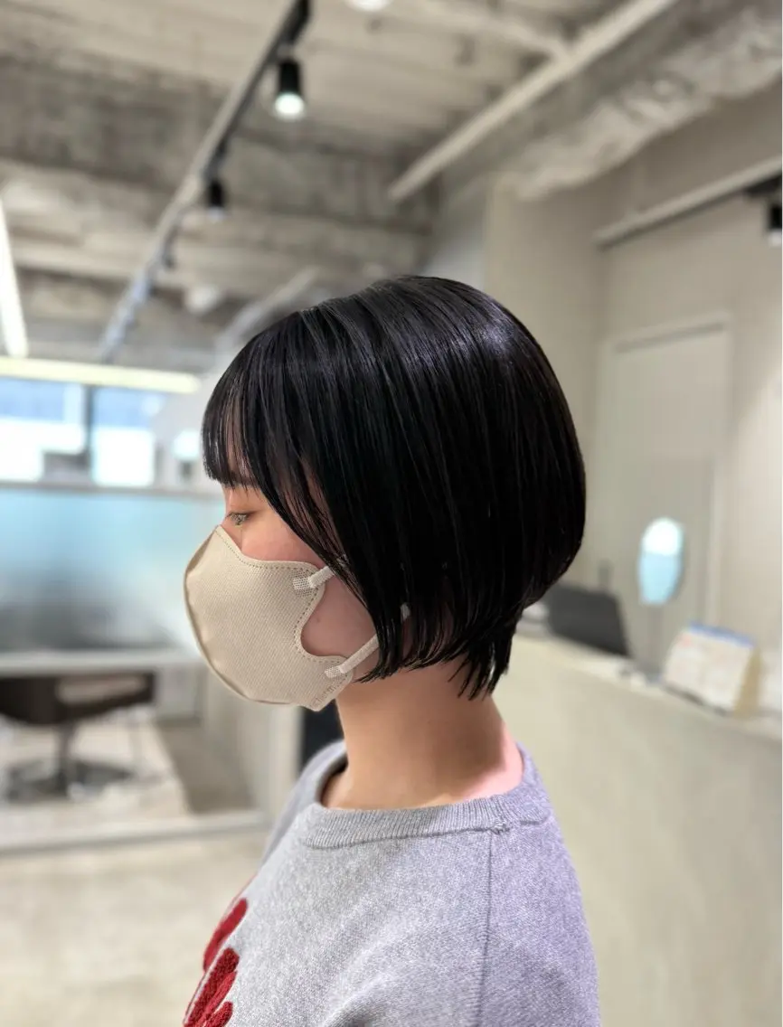 ショート 顔周りカット ショートヘア 大阪梅田/ショート ボブ/イナバリヤトのヘアスタイル