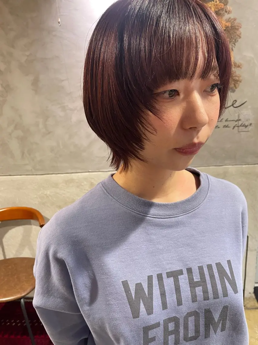 ショート ウルフカット カット ヘアカラー トリートメント ayane⭐️ボブ・ ショート・パーマのヘアスタイル