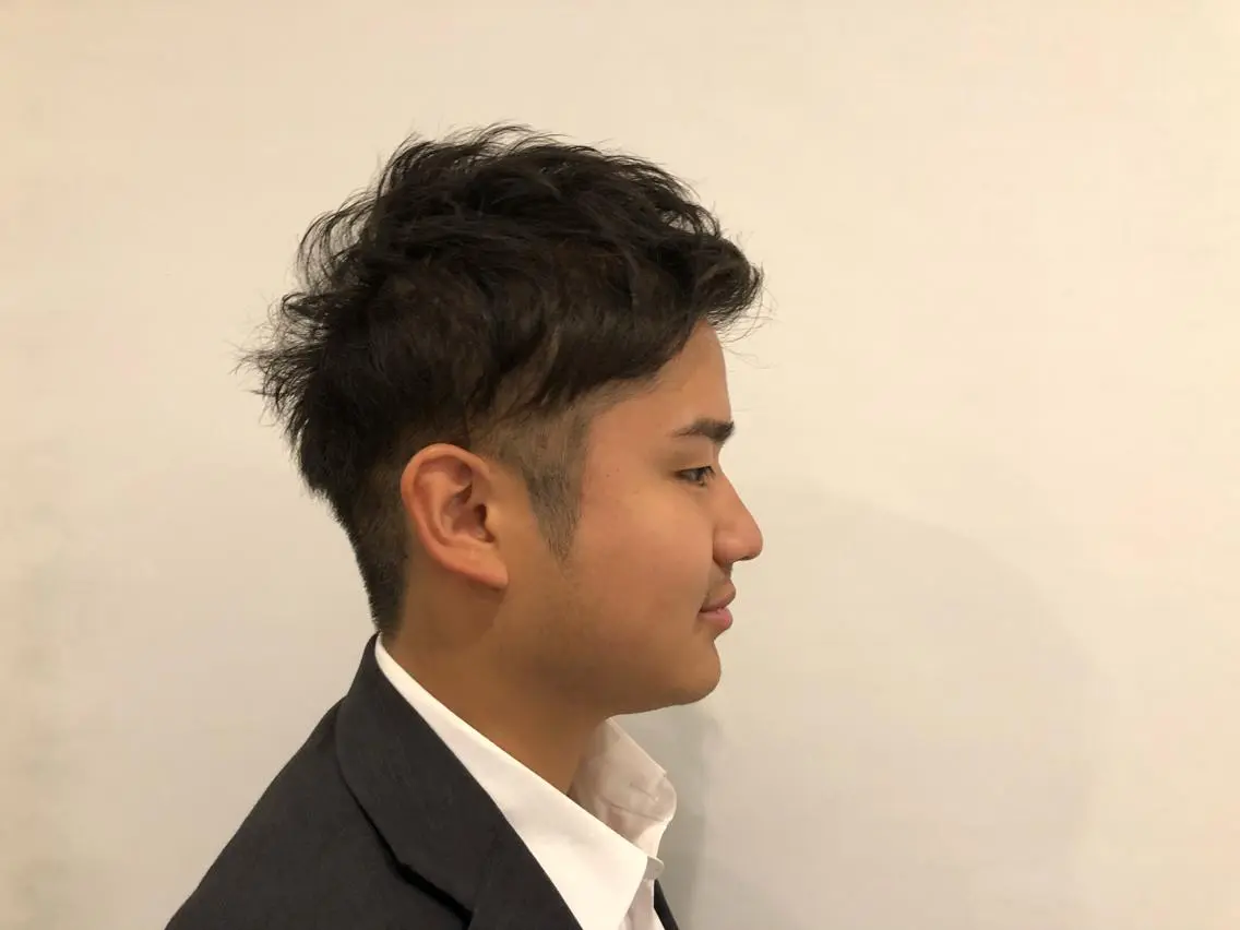 ショート パーマ メンズ 透明感カラー🤎 ゆりのヘアスタイル