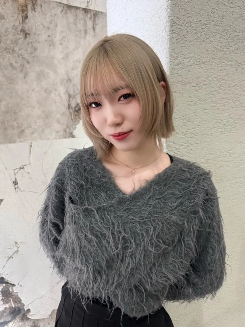 ショート カラー ヘアカラー ヘアセット 栄美容師/kiti /ボブ/ケントのヘアスタイル