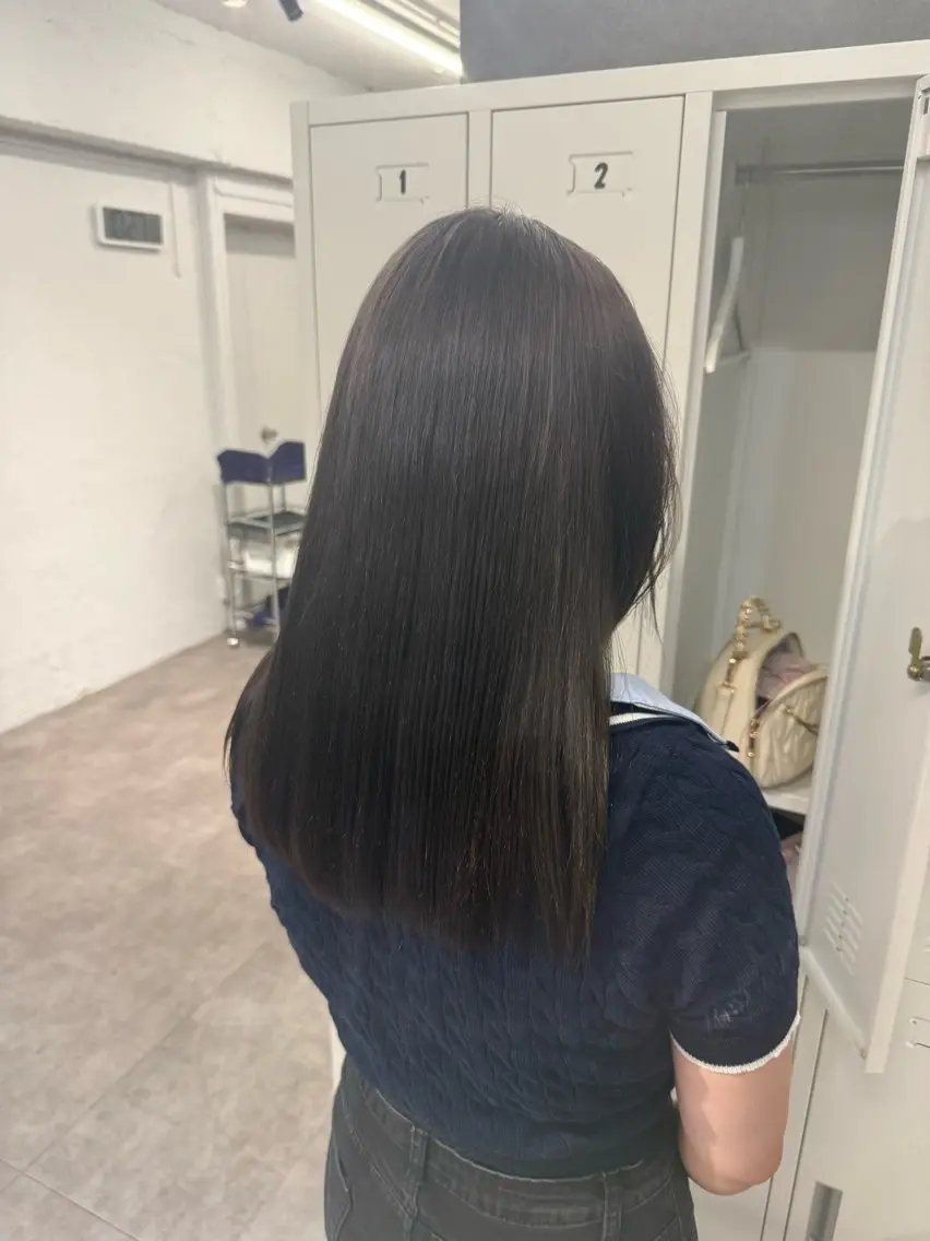 カラー ブリーチ 透明感カラー 心斎橋美容室 marinaのヘアスタイル