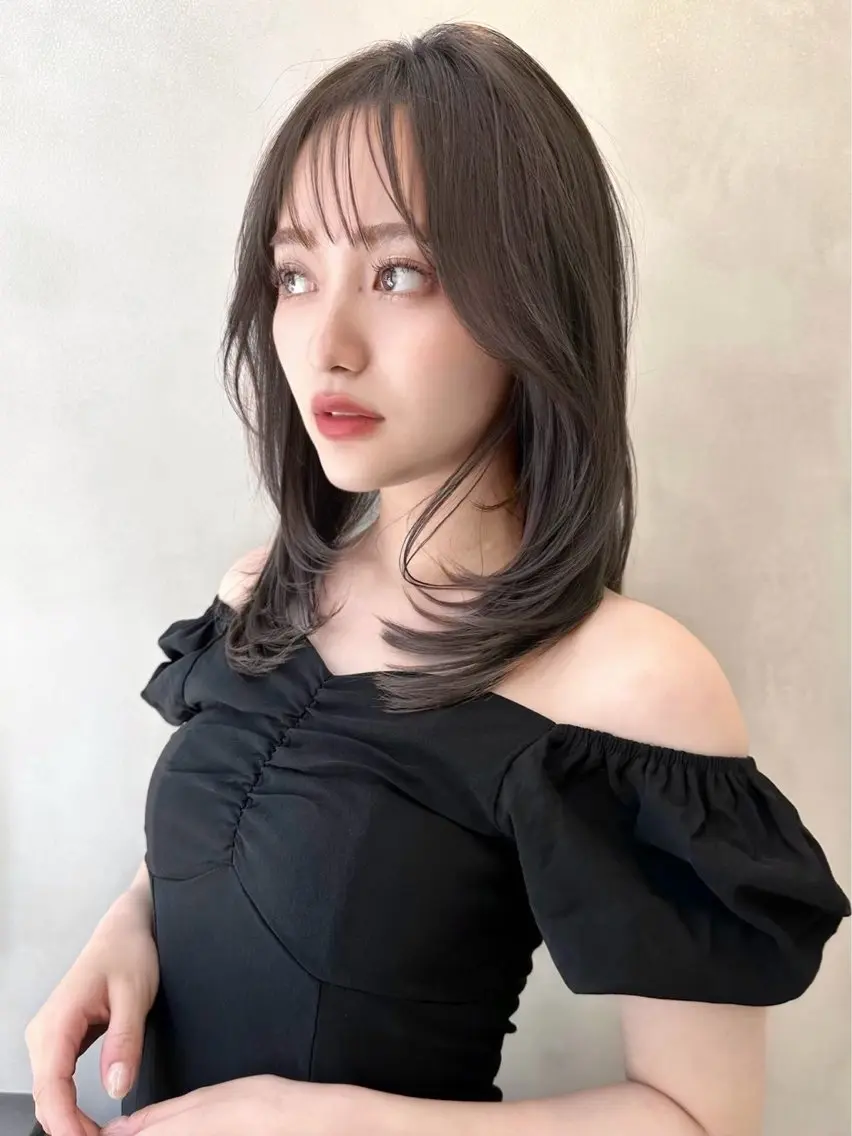 セミロング ヘアカラー トリートメント 大宮🤍縮毛矯正 レイヤー🪽なるのヘアスタイル