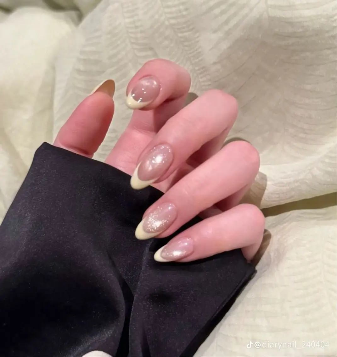 ネイル 長さ出し フレンチネイル 韓国ネイル ロングネイル マグネットネイル ハンドネイル ハンドケア Akina Nail 亀戸のネイルデザイン