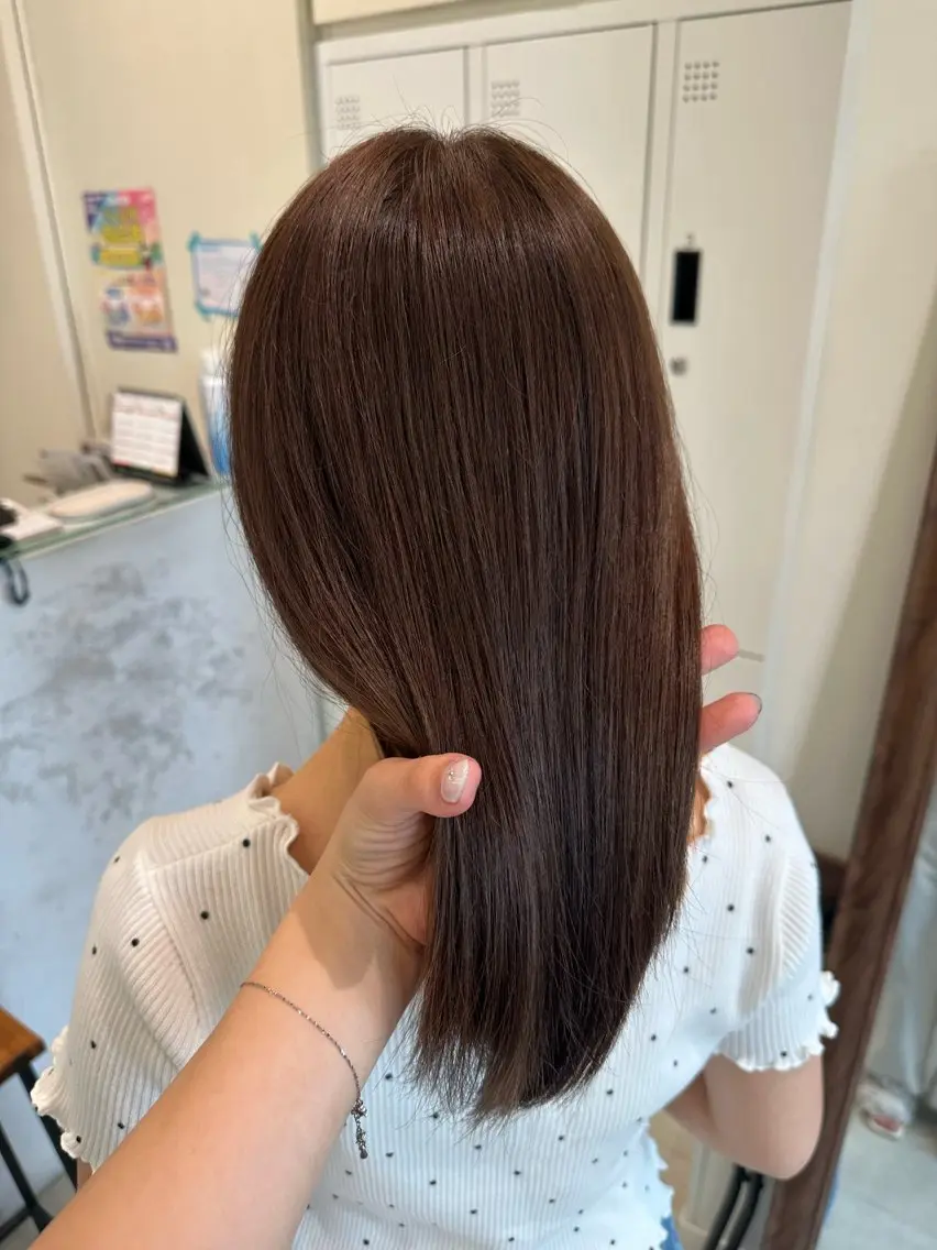 セミロング カット ヘアカラー 透明感カラー レイヤー/AIKAのヘアスタイル