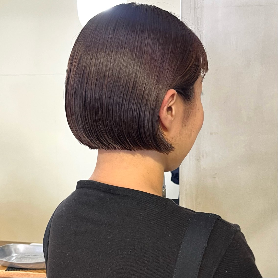 ショート カラー ボブ カット ヘアカラー ボブ/顔周りレイヤー carlm:上川美幸のヘアスタイル