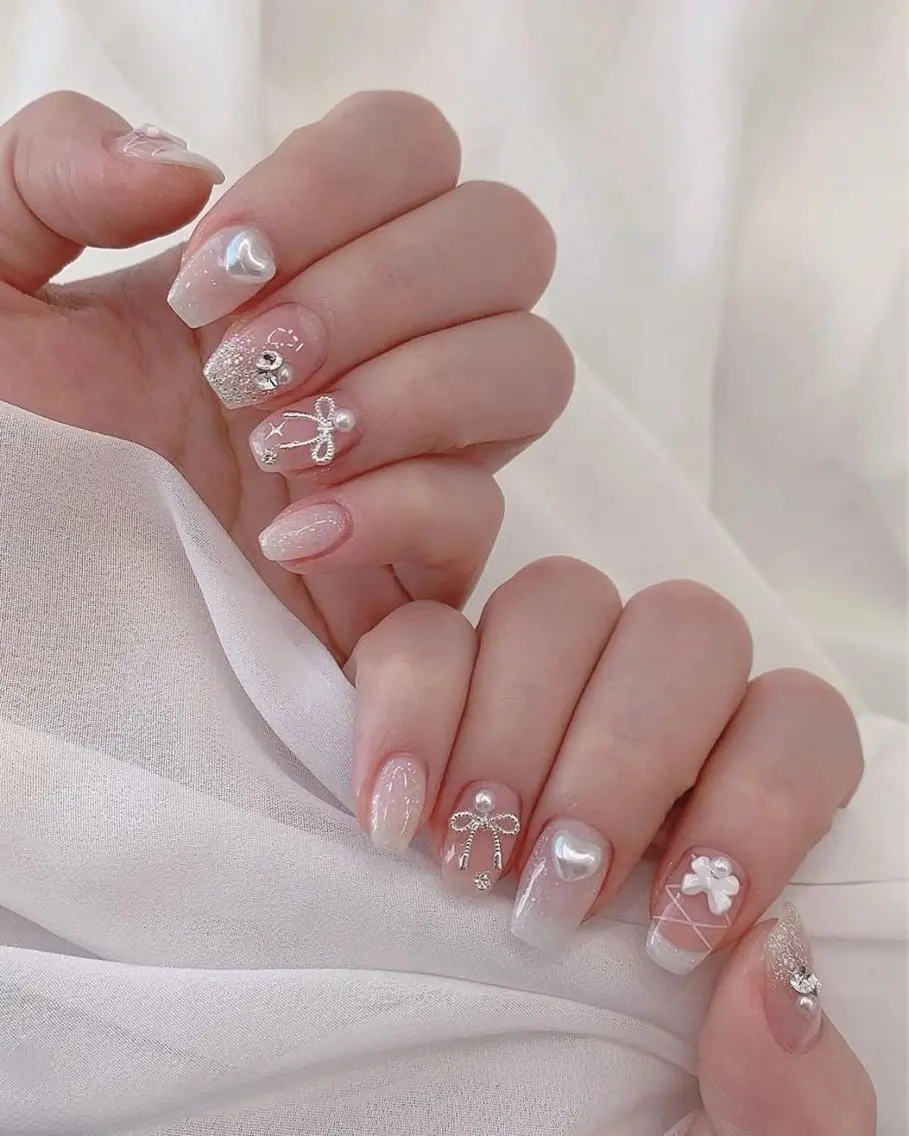 ネイル チークネイル フットネイル フレンチネイル グラデーション 韓国ネイル ハンドネイル Ribbonnail salonのネイルデザイン