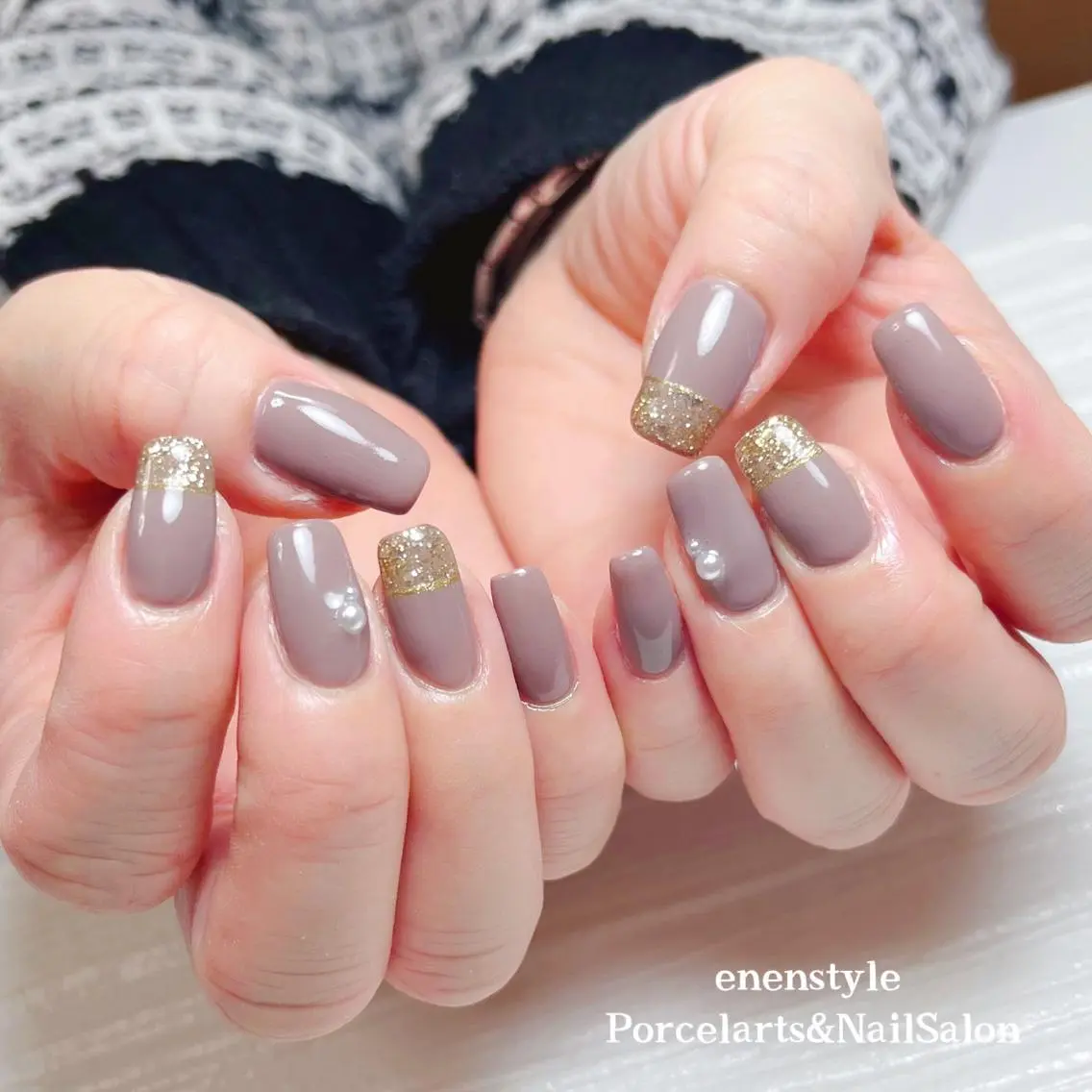 ミディアム ネイル 🐾enen style 🐾のネイルデザイン