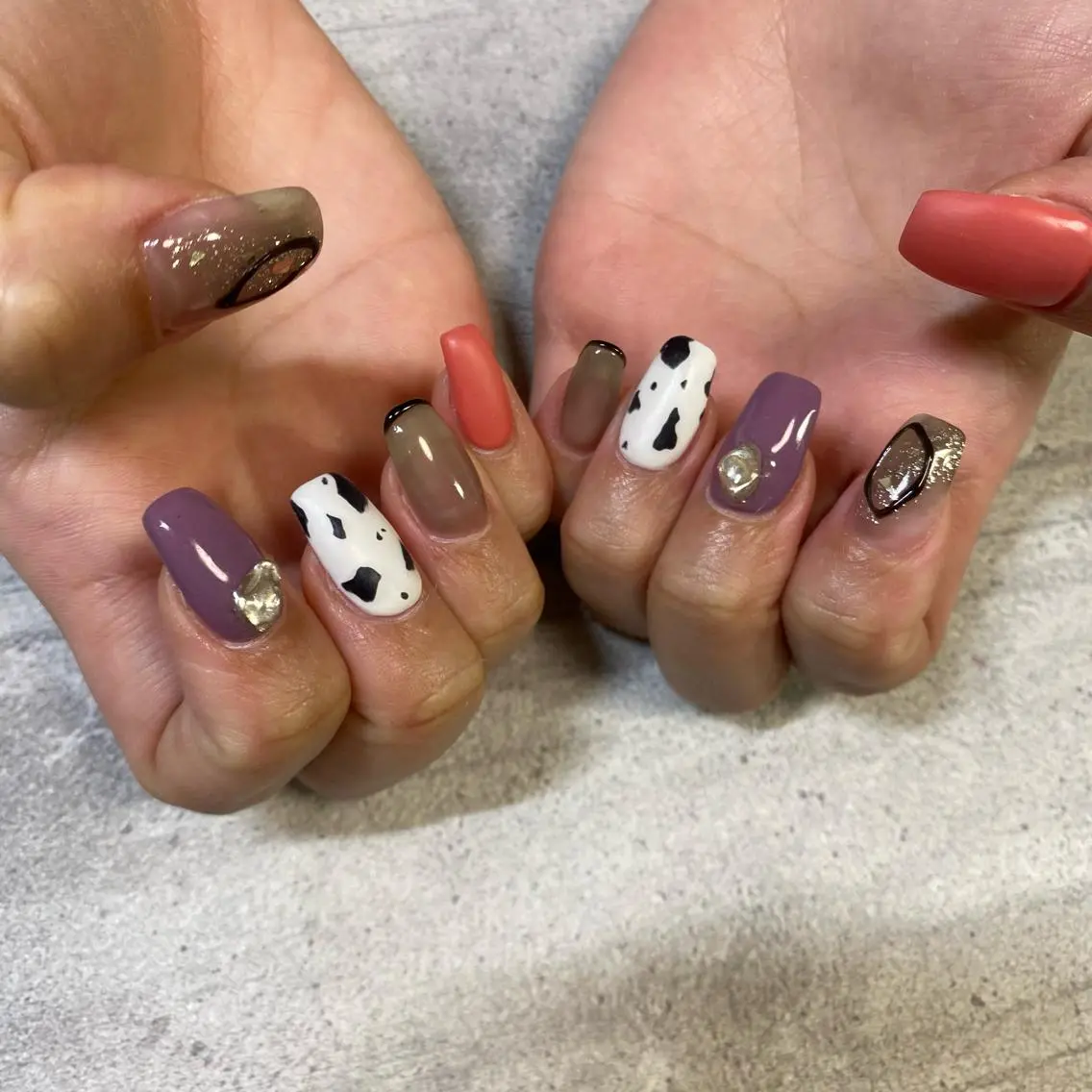 ミディアム カラー パーマ ヘアアレンジ メンズ キッズ ネイル マツエク・マツパ アイブロウ ハンドネイル ハンドケア 今福鶴見ネイル 8(ｴｲﾄ)のネイルデザイン