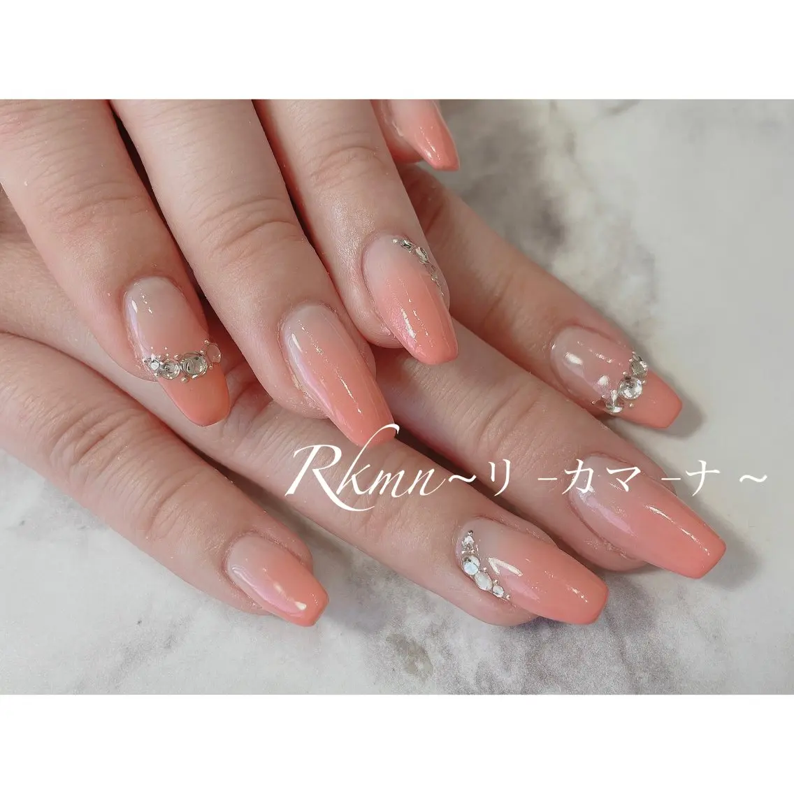 ネイル アートネイル グラデーション ピンク 春ネイル ハンドネイル フットネイル ハンドケア Rkmn ~リ-カマ-ナ~のネイルデザイン