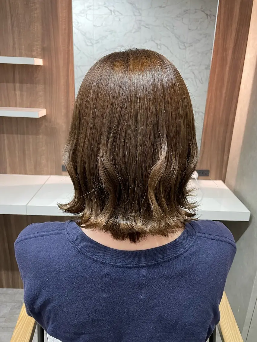 カラー ベージュカラー ヘアカラー 森木 遥香のヘアスタイル