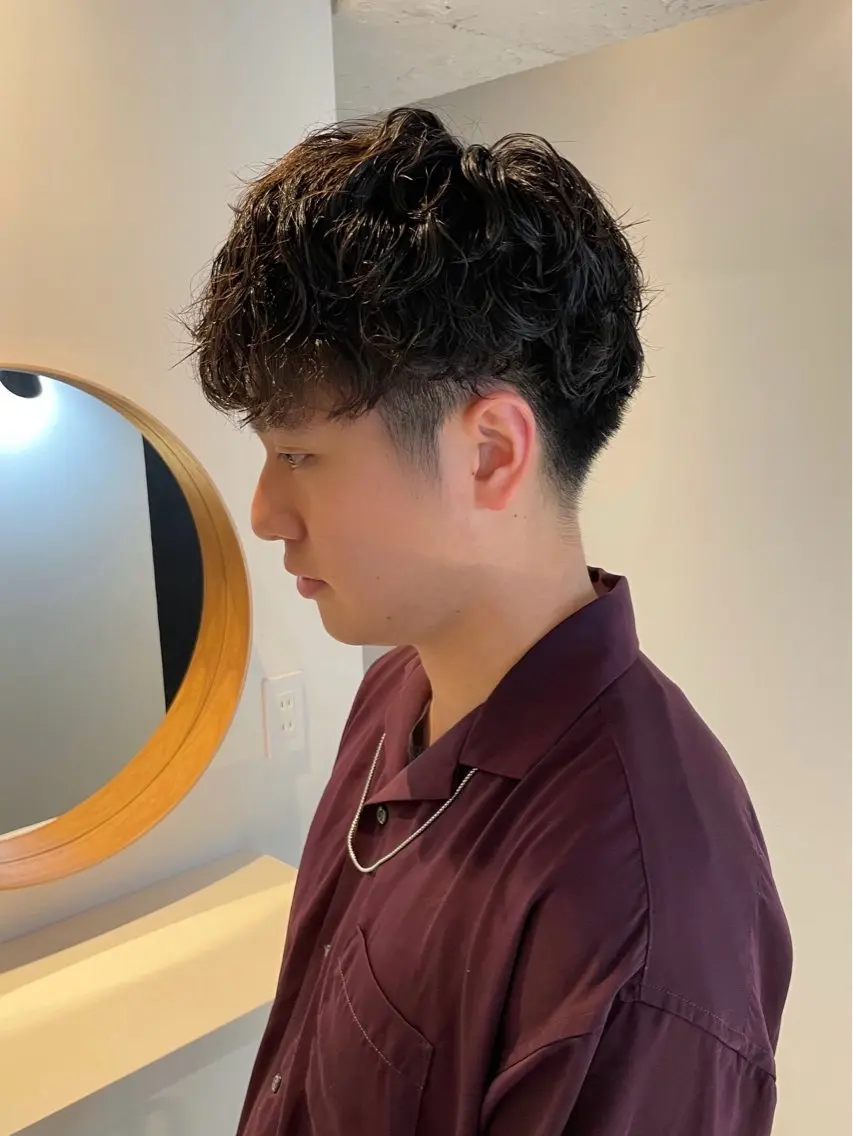 パーマ メンズ マッシュ カット パーマ メンズ特化⚜️ 藤原あずさのヘアスタイル