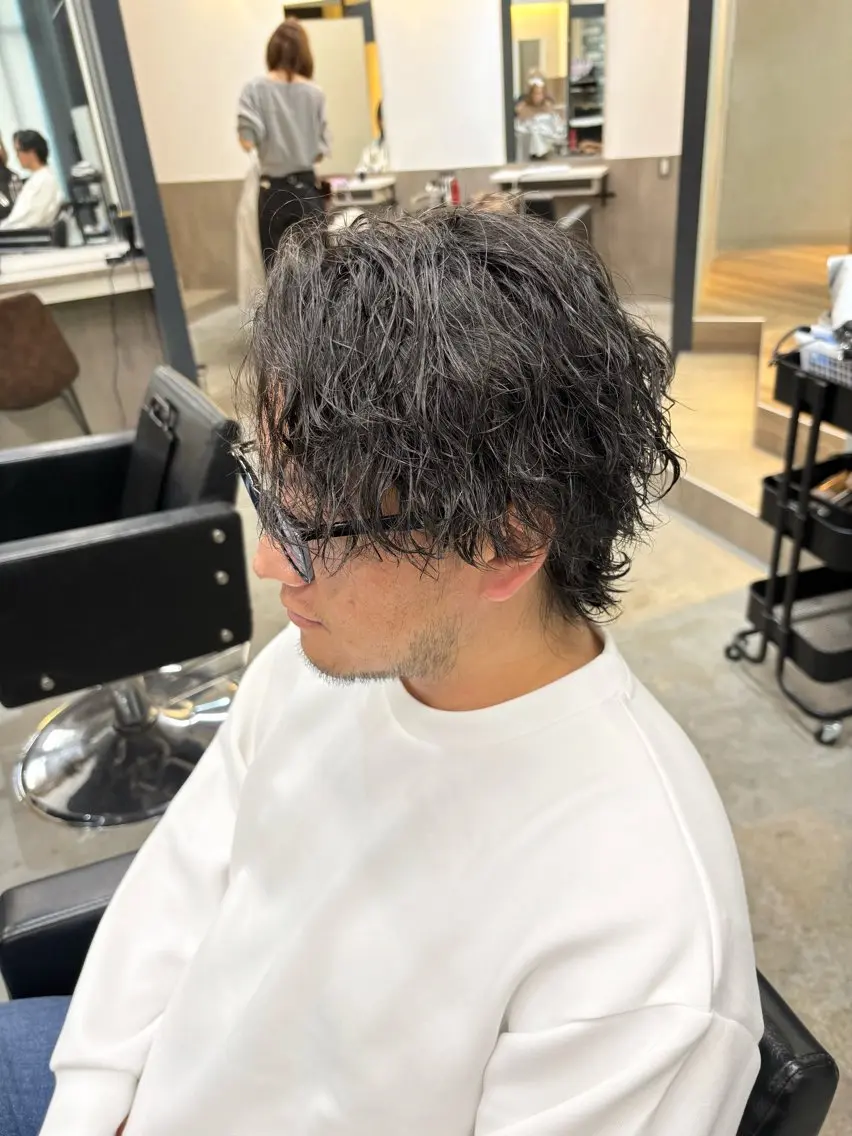 パーマ メンズ カット パーマ レイヤー/大人メンズ パーマ🌀 平島拓也のヘアスタイル