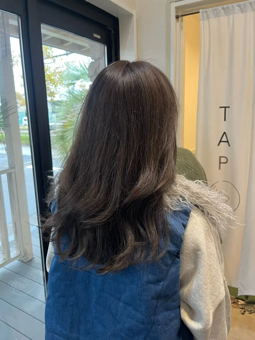 セミロング カット ヘアカラー 金沢市/美容師/ 岡島由希美のマツエク・マツパデザイン