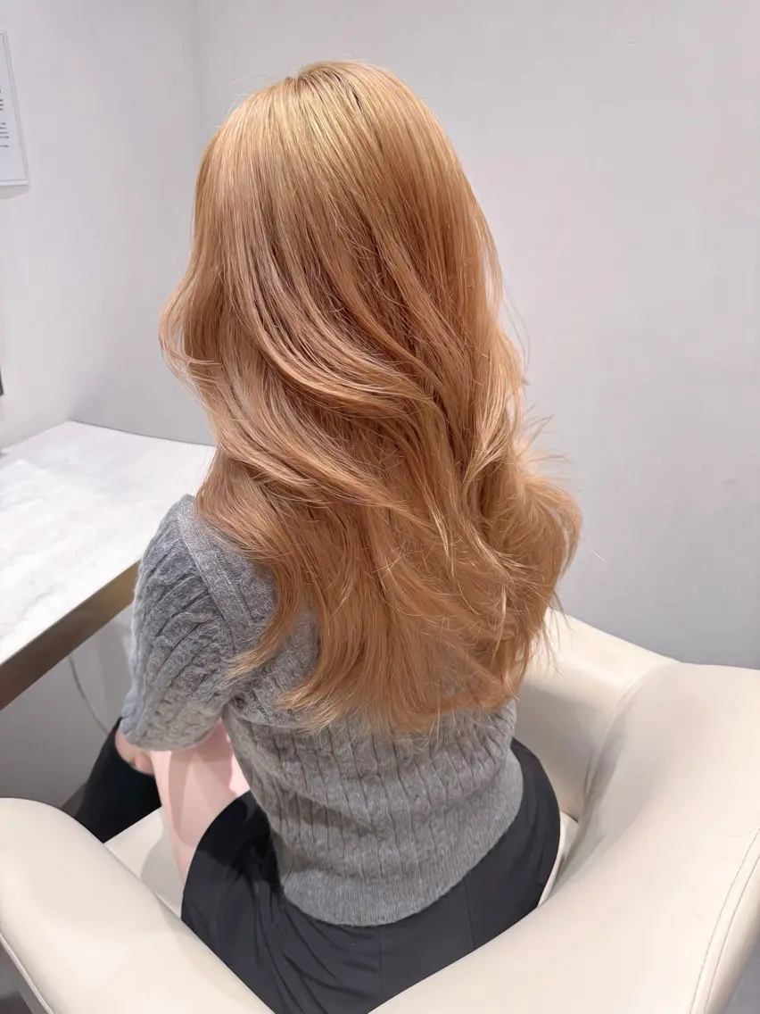 ロング カラー ヘアカラー トリートメント ヘッドスパ ヘアセット 韓国ヘア/レイヤー/ 顔まわり/りょーとのヘアスタイル