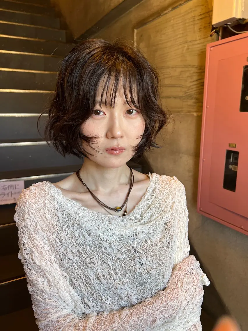 ショート パーマ カット パーマ くまざき　なな /パーマモデル募集中のヘアスタイル