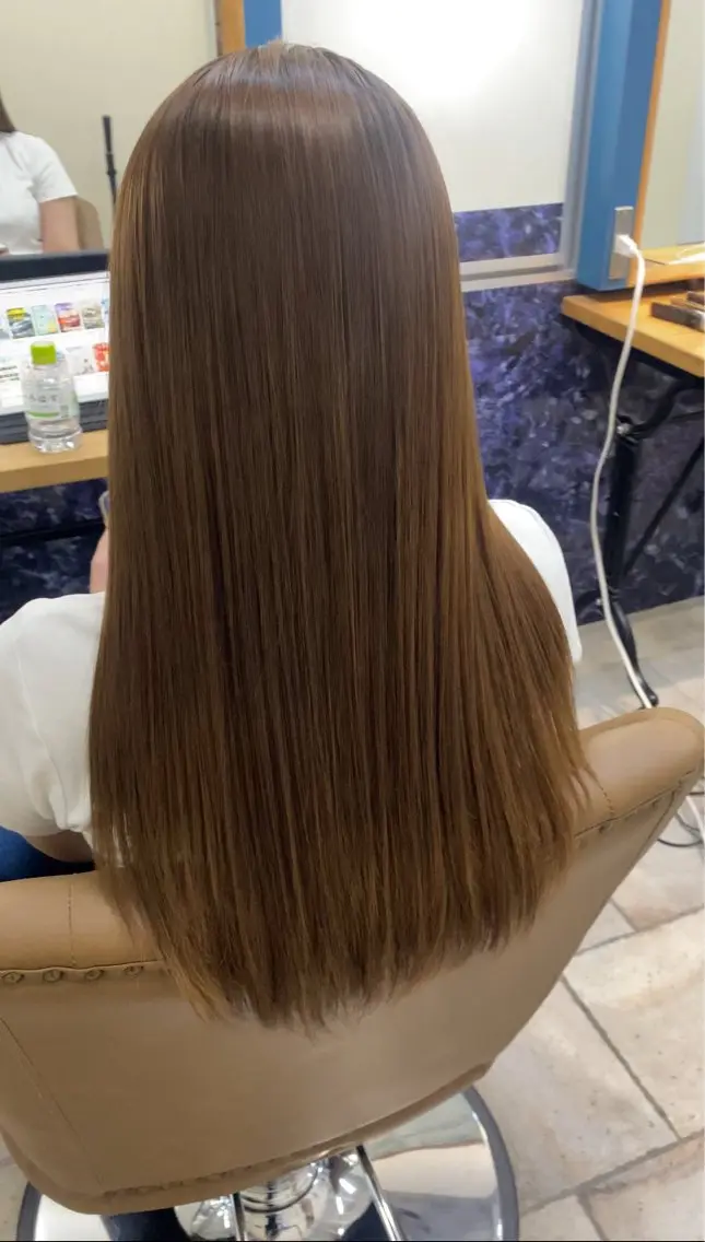 ロング 縮毛矯正 💎長谷川 優羽💎のヘアスタイル