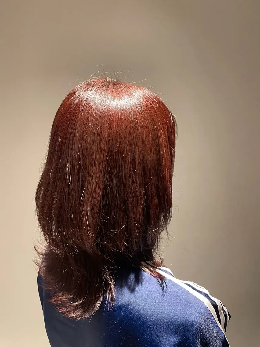 ミディアム カラー ブラウンカラー ヘアカラー 渡辺 優のヘアスタイル