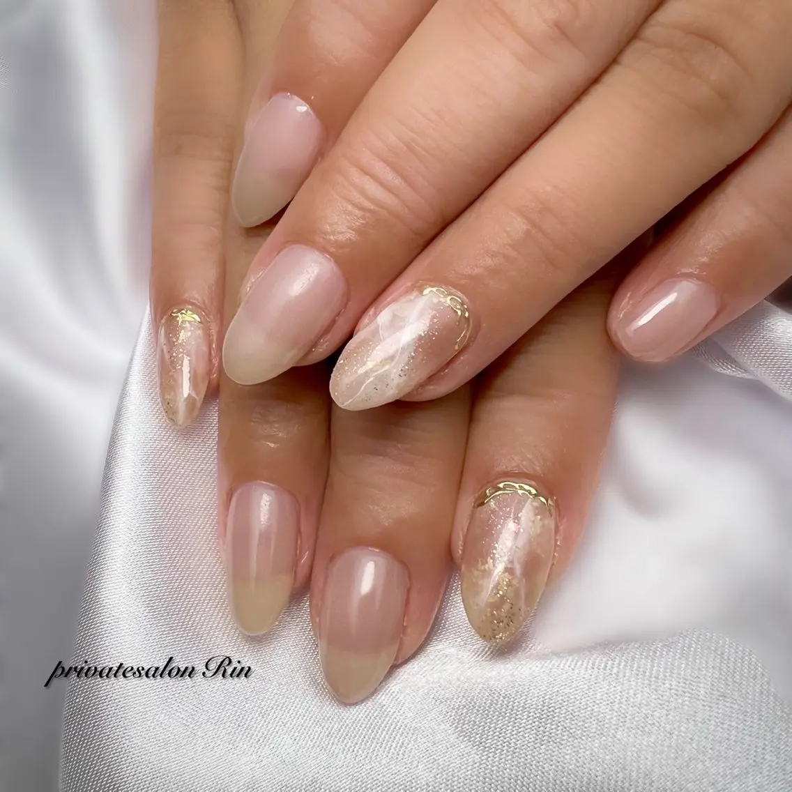 ネイル 大理石ネイル(マーブル) private salon Rinのネイルデザイン