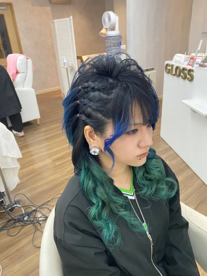 ロング ヘアアレンジ ヘアセット GLOSS 心斎橋 山上のヘアスタイル