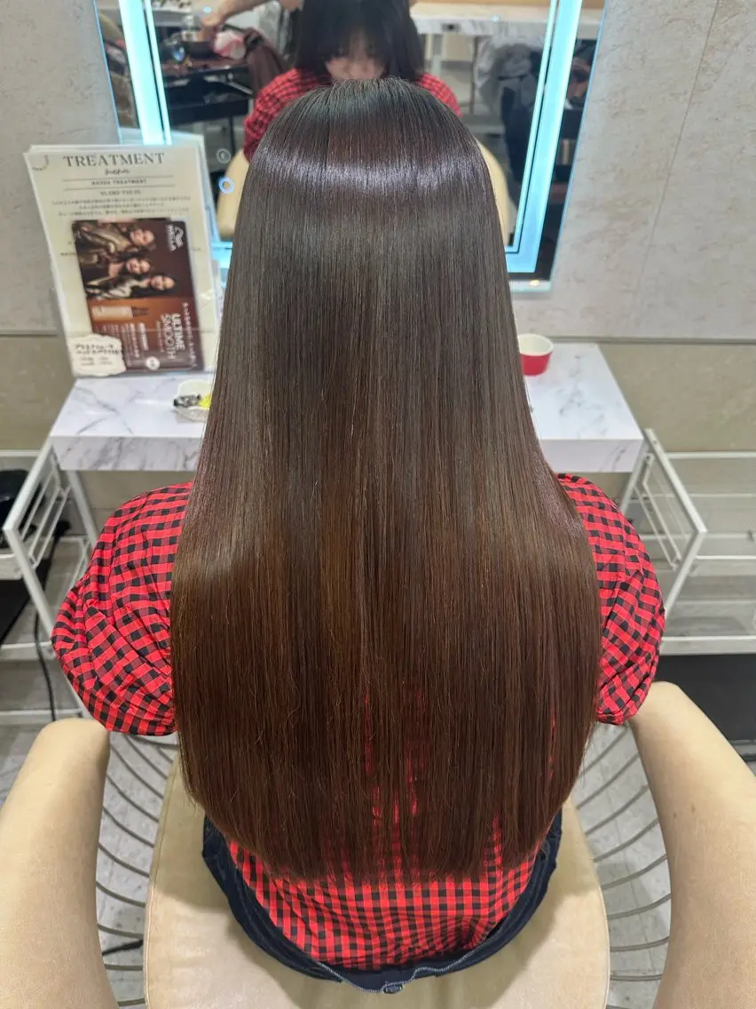 ロング パーマ カット 縮毛矯正 トリートメント 髪質改善⭐️縮毛矯正 中野⭐️Rinaのヘアスタイル