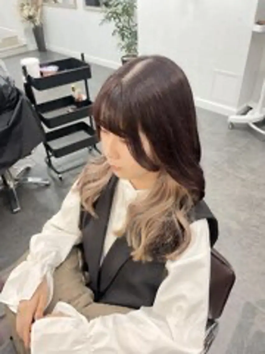 ロング カラー ヘアカラー 💖透明感カラー💖 /✨ハイトーン/美優のヘアスタイル