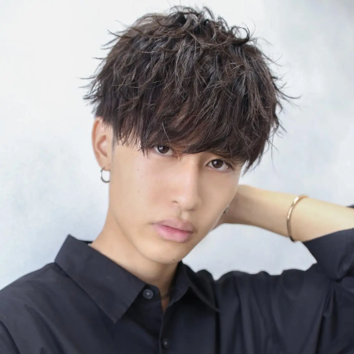 パーマ メンズ ショート カット ヘアカラー Mens salon ANDYのヘアスタイル