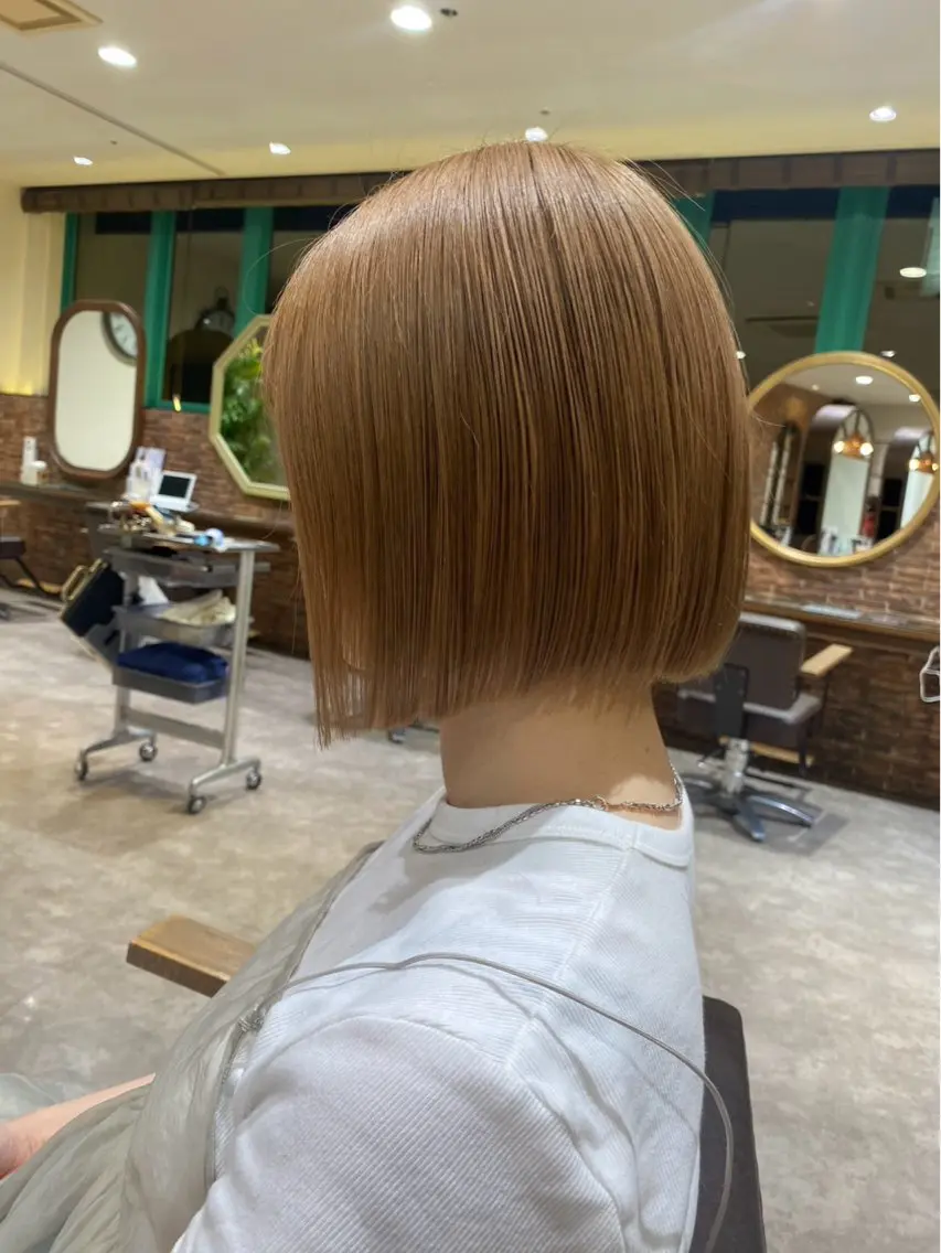 切りっぱなしボブの写真