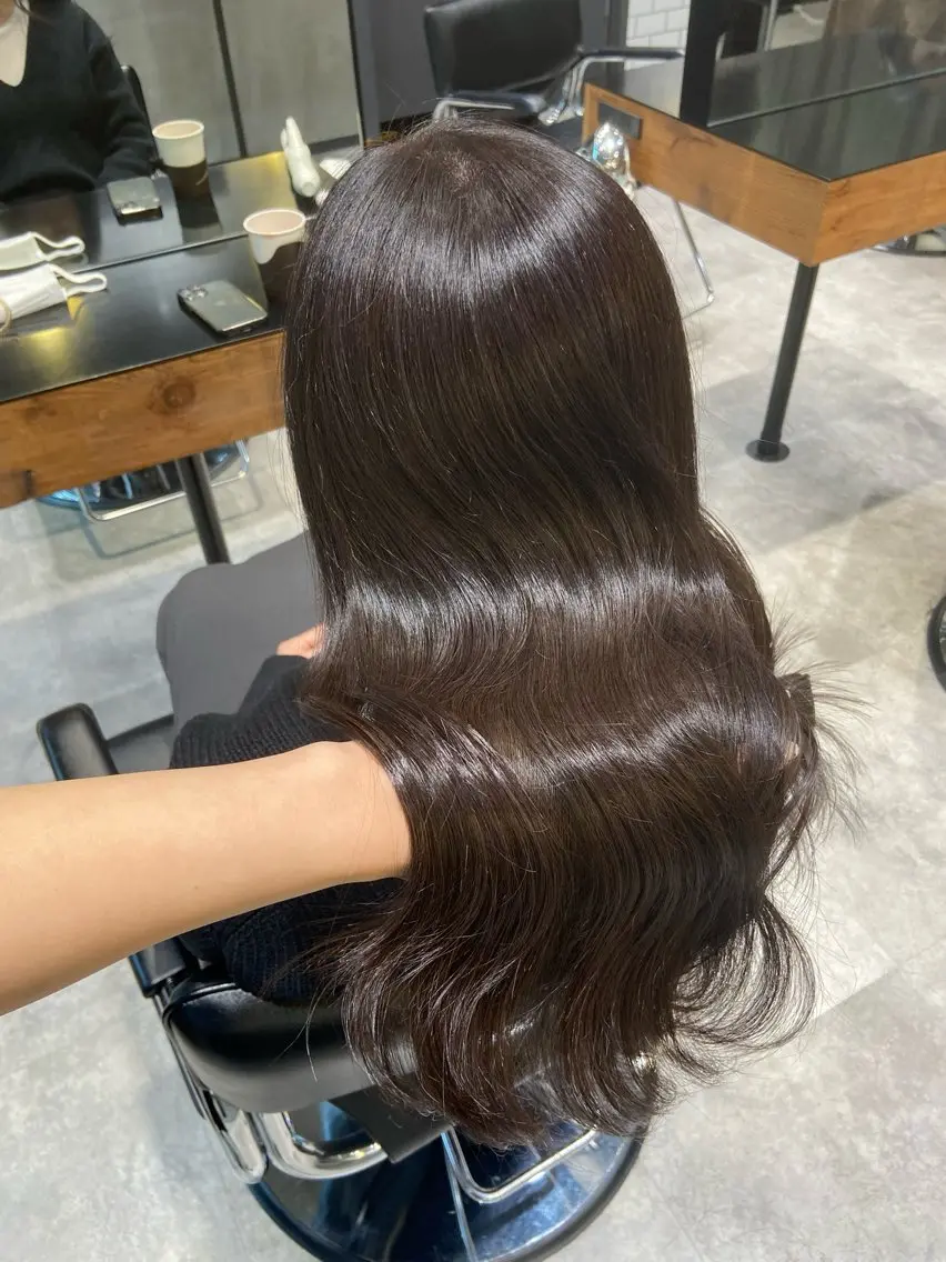 ロング カラー ブリーチ グレージュ ハイライトカラー ラベンダーカラー ラベンダーグレージュ カワイイ×上品艶ヘア /  RITO🪽のヘアスタイル