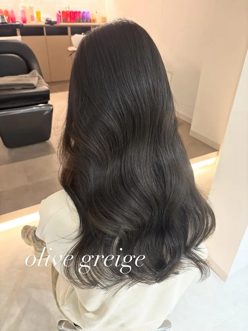 ロング カラー ベージュカラー ブリーチ ブラウンカラー カシス グレージュ カット ヘアカラー トリートメント 🎀韓国ヘア× 透明感カラー🎀正源のヘアスタイル