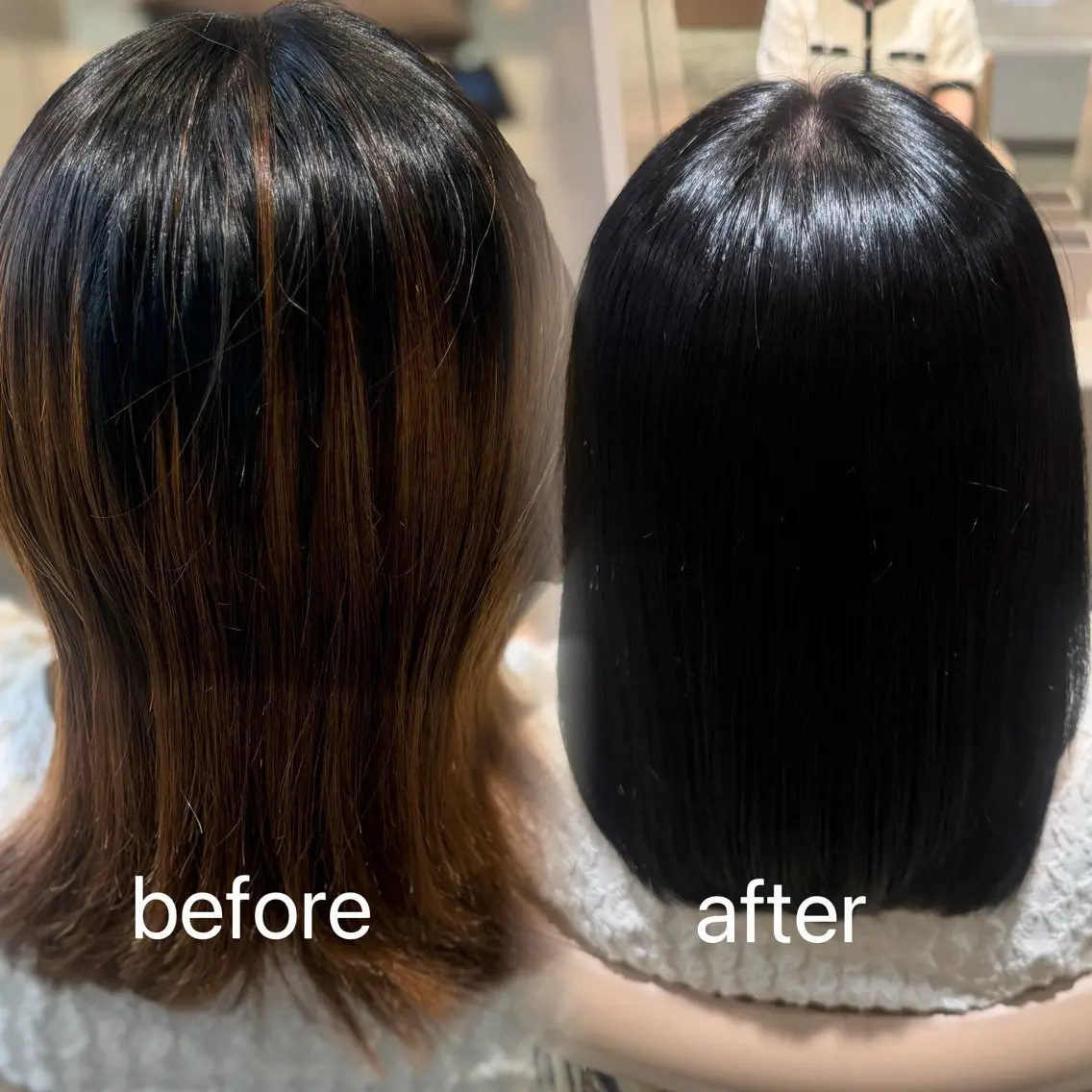 ミディアム ヘアカラー 菜愛 ／ななのヘアスタイル