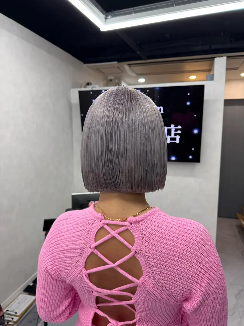 ショート ヘアカラー ブリーチ/エクステ モデル募集中🖤のヘアスタイル