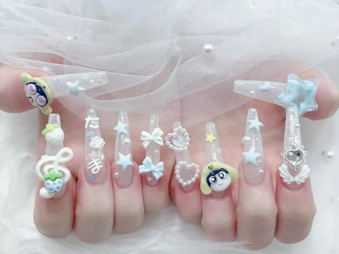 ネイル 成人式 大理石ネイル(マーブル) リボン 夏ネイル ネイルチップ ハンドネイル ハンドケア MIO🌸Nail スカルプ専門店のネイルデザイン